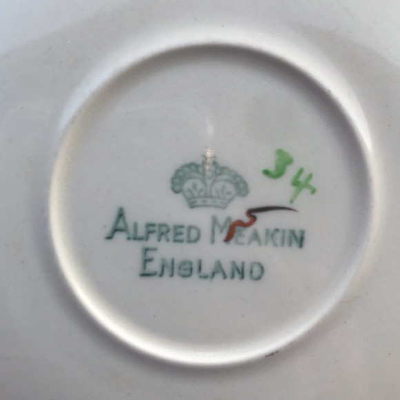 Set Of 8 Alfred Meakin ‘Ferndale’’ 4 Saucers & 4 Dessert/Bread/Pie Plate… - Picture 9 of 11